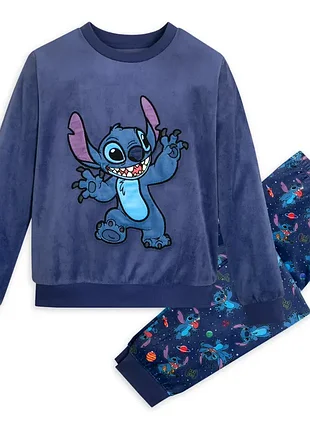 Тепла флісова піжама disney stitch (стіч) розмір 7-8 років, зріст 128 см