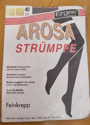 Новые винтажные креповые чулки под пояс ergee arosa 40 den / ретро австрия