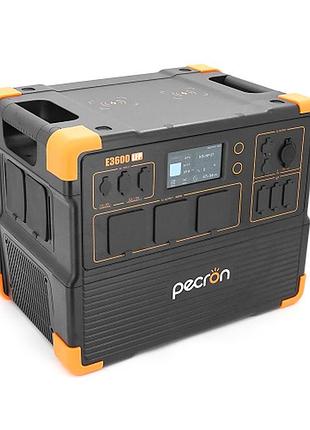 Портативна зарядна станція pecron e3600lfp lifepo4 (3072 вт·год / 3600 вт) з app, 2xqi та подвійною швидкою зарядкою