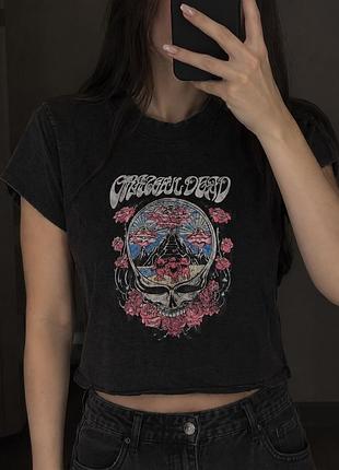 Футболка жіноча grateful dead чорна з вінтажним принтом