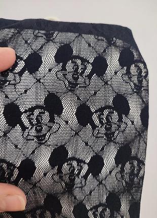 Новые ажурные колготки со швом сзади kunert fashion mickey mouse / ретро фрг германия