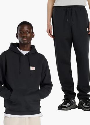 Спортивний костюм чоловічий new balance label black mt53804-blk&mp53802-blk