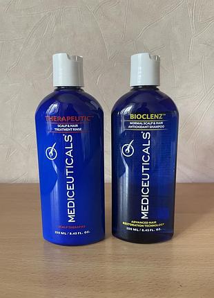 Шампунь mediceuticals bioclenz та кондиціонер mediceuticals therapeutic для лікування шкіри голови 250 мл