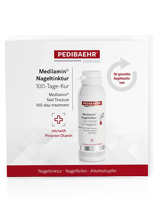 Противогрибковый набор medilamin для ногтей 100 дней терапевтического ухода pedibaehr (10894)
