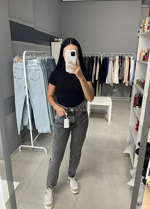 Джинси жіночі mango сірі 36 розмір 100% котон
