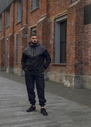 Комплект чоловічий windrunner president сіро-чорний + штнани president чорні завжди в наявності ✅ &