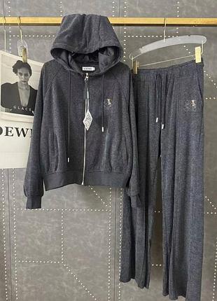 Костюм двойка брючный брендовый люкс качество серого цвета