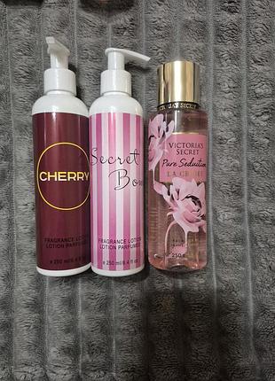 Жіночий подарунковий набір victoria's secret парфумований для тіла 3 в 1