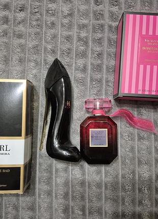 Жіночі подарункові набори carolina herrera good girl та victoria's secret bombshell passion