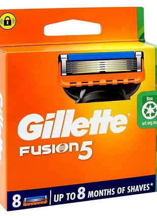 Сменные кассеты gillette fusion - 8 шт (оригинал)