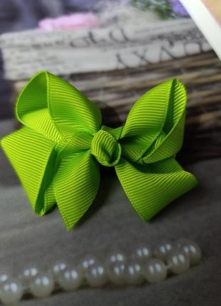 Салатовий зелений бант затискач заколка для волосся салатовый зелёный бант заколка для волос