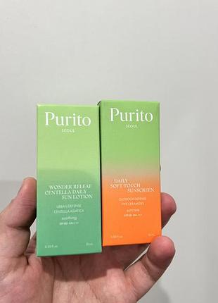 Сонцезахисний крем purito seoul daily soft touch sunscreen spf50+ travel size