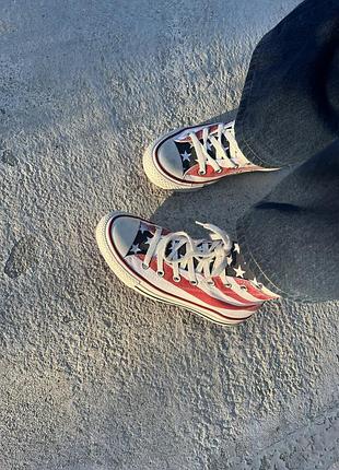 Кеди жіночі converse chuck taylor all star з американським прапором, 24.5 см