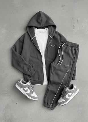 Чоловічий спортивний костюм nike сірий
