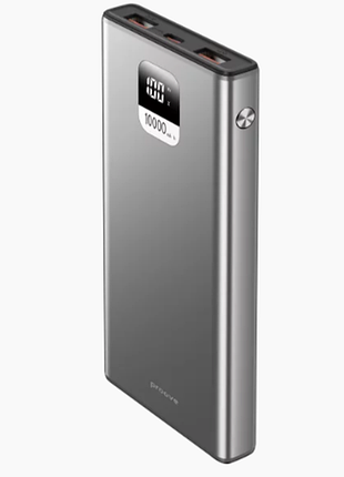Повербанк / павербанк proove guardian 10000 mah 22.5w с быстрой зарядкой pd 20w, qc 5.0, 2×usb-a, type-c, led-дисплеем, графитовый