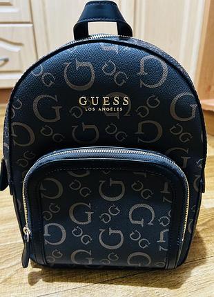 Рюкзак для жінок guess чорний з логотипом