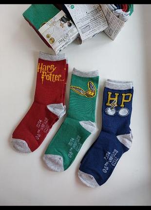 Набор 3 пары высокие носки harry potter размер 31-34