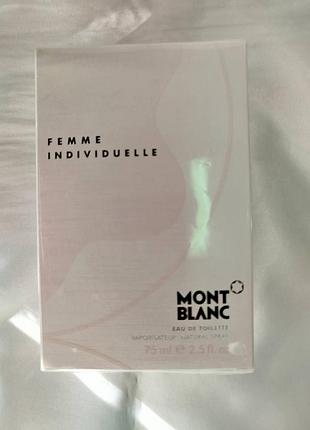 Mont blanc femme individuelle туалетна вода 75мл