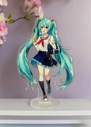 Акриловая фигурка хацунэ мику – игра секай project sekai hatsune miku 15 см