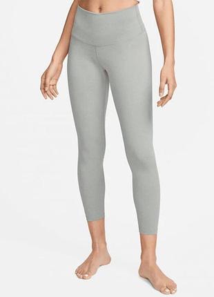 Лосіни та легінси жіночі nike yoga dri-fit 7/8 leggings сірі