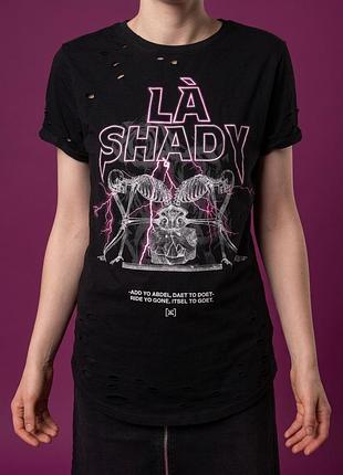 Котонова рок-футболка з перфорацією là shady (розмір s / 36) m