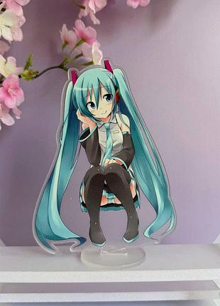 Акриловая фигурка хацунэ мику – игра секай project sekai hatsune miku 15 см