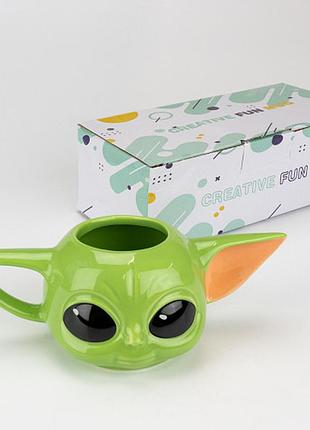 Кружка фигурная star wars малыш йода мандалорец 450 мл pc1-3086