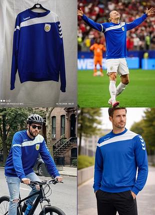 Хл оригинальный спортивный свитшот hummel elite top (fc slovan liberec) мужской футбольный реглан