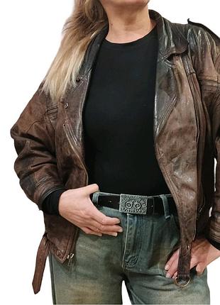 Archive / колекційна вінтажна шкіряна куртка kuang huei 80s oversize bomber (mint condition)