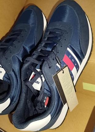 Кроссовки мужские tommy jeans tjm classic runner синие, размер 46