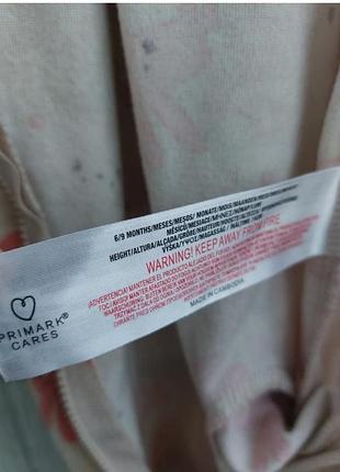 Велюровый человечек primark на 6-9м 5