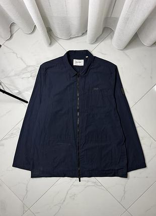 Темно-синя куртка-сорочка lyle & scott ripstop overshirt (розмір xl, оригінал)