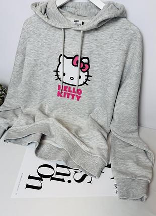 Жіноче худі оверсайз hello kitty сіре