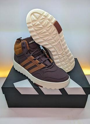 Зимові кросівки adidas hoops 4.0 mid 42–44 (27 - 28 см.) коричневі оригінал