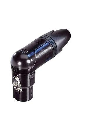 Кутовий xlr-роз’єм neutrik nc6frx-b, 6 контактів