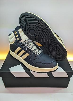 Осінні/зимові adidas hoops 3.0 mid fur 43 –47 (27,9–30,4 см.) чорні оригінал