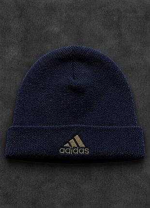 Вінтажна шапка adidas vintage 90s / y2k embroidered logo beanie (made in taiwan)