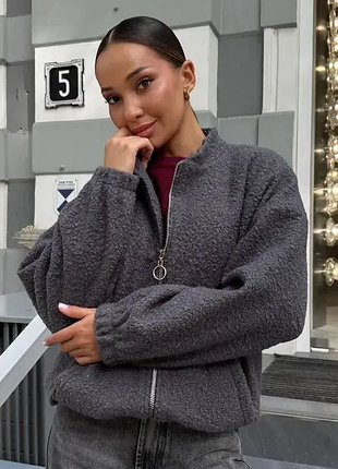 Куртка-бомбер женская из букле 42-46, one size 3 цвета rin842-096vве
