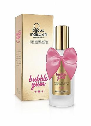 Розігріваюча масажна олія shots bijoux indiscrets light my fire, їстівна, з ароматом полуничної жувальної гумки, 100 мл