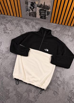 Спортивна флісова кофта tnf якість преміум, чорний з молочним