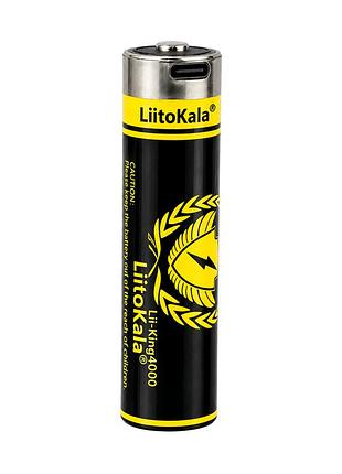Акумулятор liitokala 18650 4000mah type-c для заряджання пристроїв