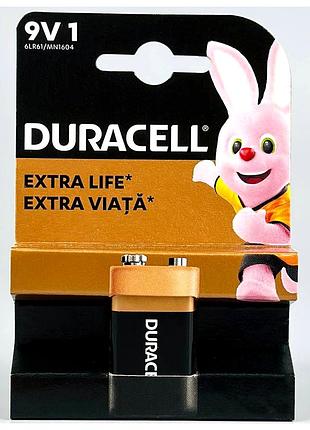 Батарейка 9v 6lr61 alkaline для сигналізації duracell