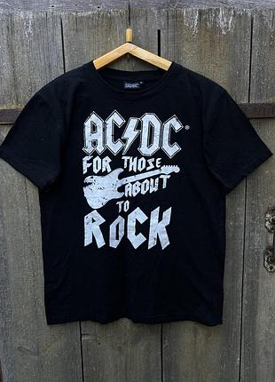 Футболка чоловіча ac/dc for those about to rock чорна розмір m