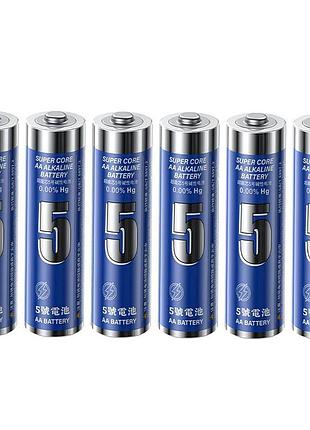 Батарейка aa alkaline remax super core синій 6 штук для живлення пристроїв