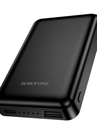 Павербанк borofone bj82 dawn 5000 mah бездротова зарядка 5w чорний для смартфонів