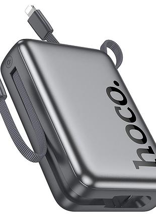 Повербанк hoco q39 eminente 20000mah 22.5w pd20w usb-c lightning серый abs с цифровым дисплеем