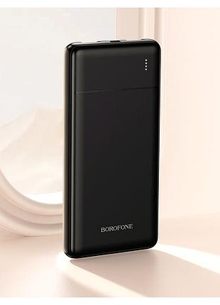 Power bank 10000mah usb-c micro usb 5v 2a светодиодный индикатор черный borofone bj88