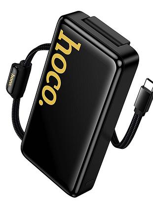 Power bank hoco q45 worrier 10000mah 22.5w pd20w usb-c черный с дисплеем и кабелем type-c