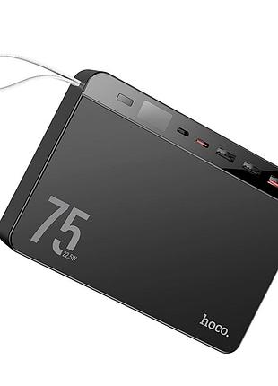 Power bank hoco j94 overlord 75000mah 22.5w pd20w usb type-c черный литий-полимерный аккумулятор