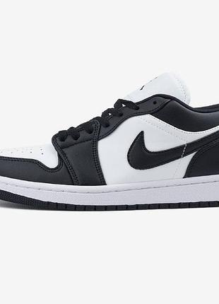 Кросівки air jordan 1 low black white жіночі